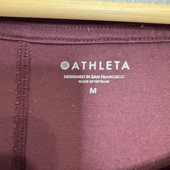 ATHLETA essence flow long sleeve top in maroon size M - Picture 4 of 6